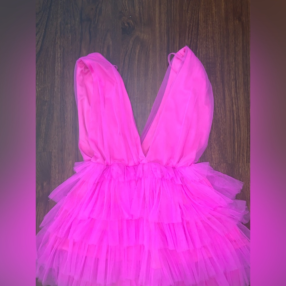 Sassy Pink tulle romper